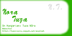 nora tuza business card